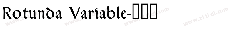 Rotunda Variable字体转换